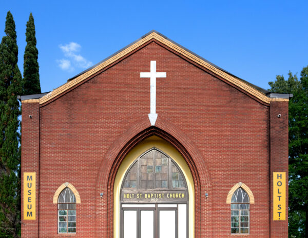 The facade of Holt Street Baptist Church